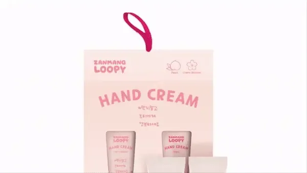 30 SET Zanmang Loopy Character Hand Creams Cute Small Gifts 30ml 2 pieces Peach Cherry Blossom Scent