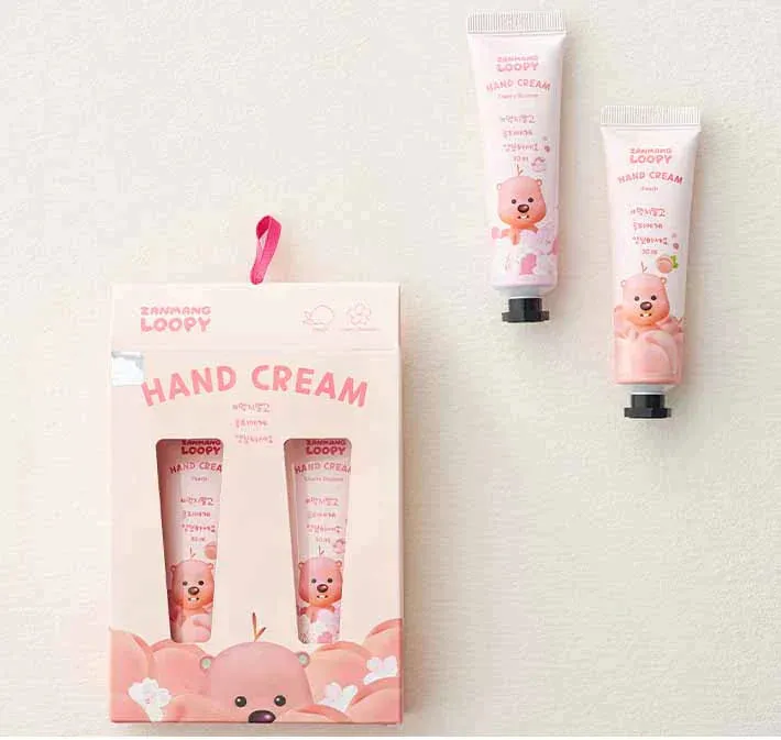 30 SET Zanmang Loopy Character Hand Creams Cute Small Gifts 30ml 2 pieces Peach Cherry Blossom Scent