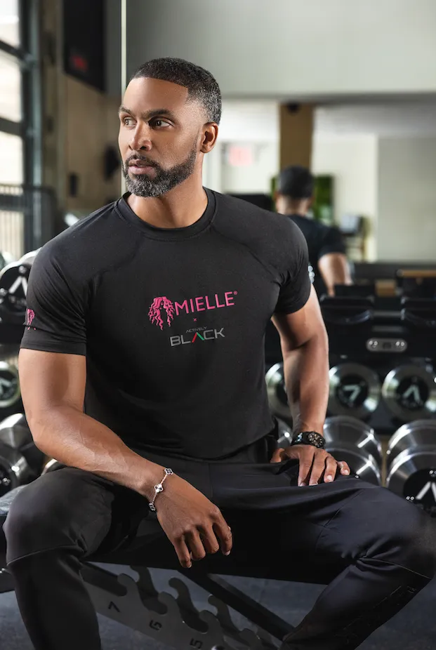 Actively Black x Mielle Pink Men's Performance Shirt