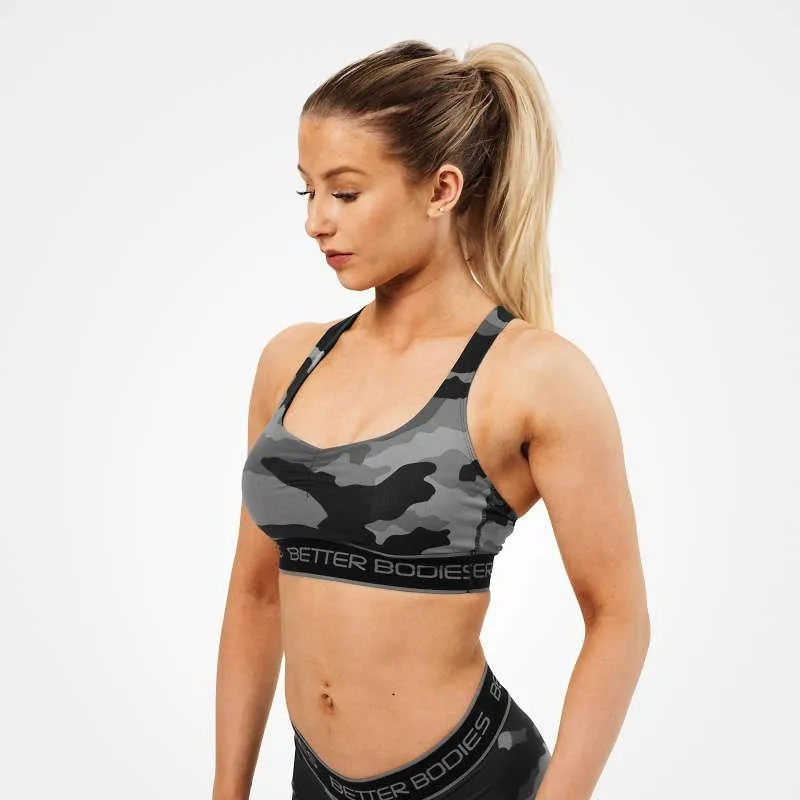 Better Bodies Athlete Short Top - Grey Camo Print