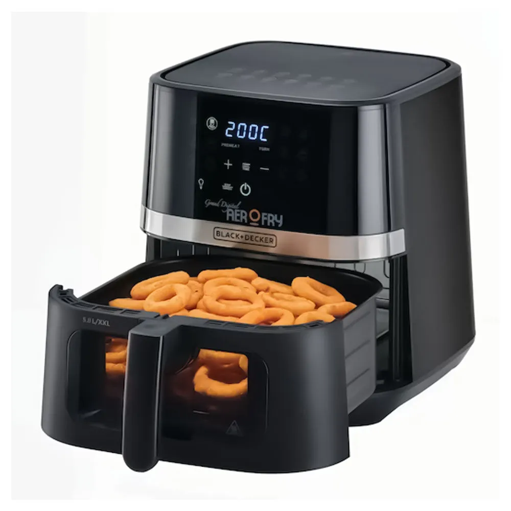 Black   Decker Air Fryer 12 In 1 Multifunction Aerofry AF5800-B5 5.8L 1800W