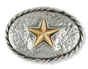 Bronze And Silver Star Belt Buckle Handmade Sterling Silver Texas Star Mens Jewelry TX29B-BB