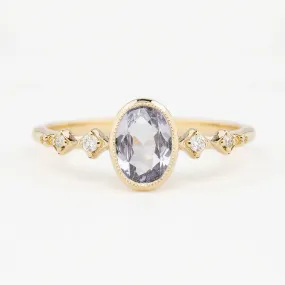 Celeste Ring 0.78ct Light Blue Madagascar Sapphire, 14K Yellow Gold (One of a kind)