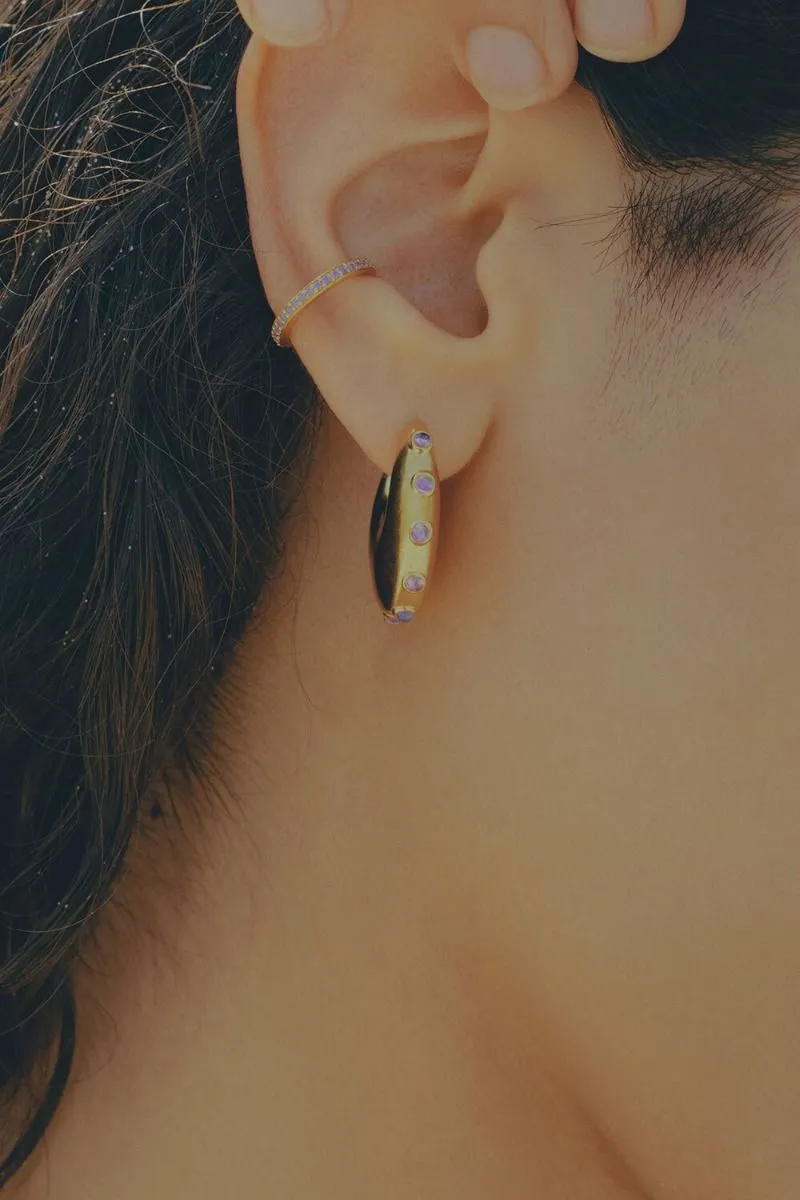 Colore Earcuff, Gold/Violet