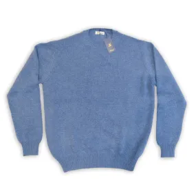 CREW NECK CASHMERE SWEATER DENIM