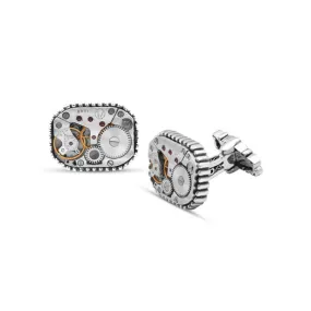 Cufflinks with Clock Mechanism