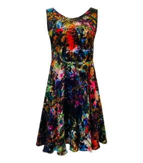 Erdem Fit & Flare Printed Silk Dress. Size 8UK