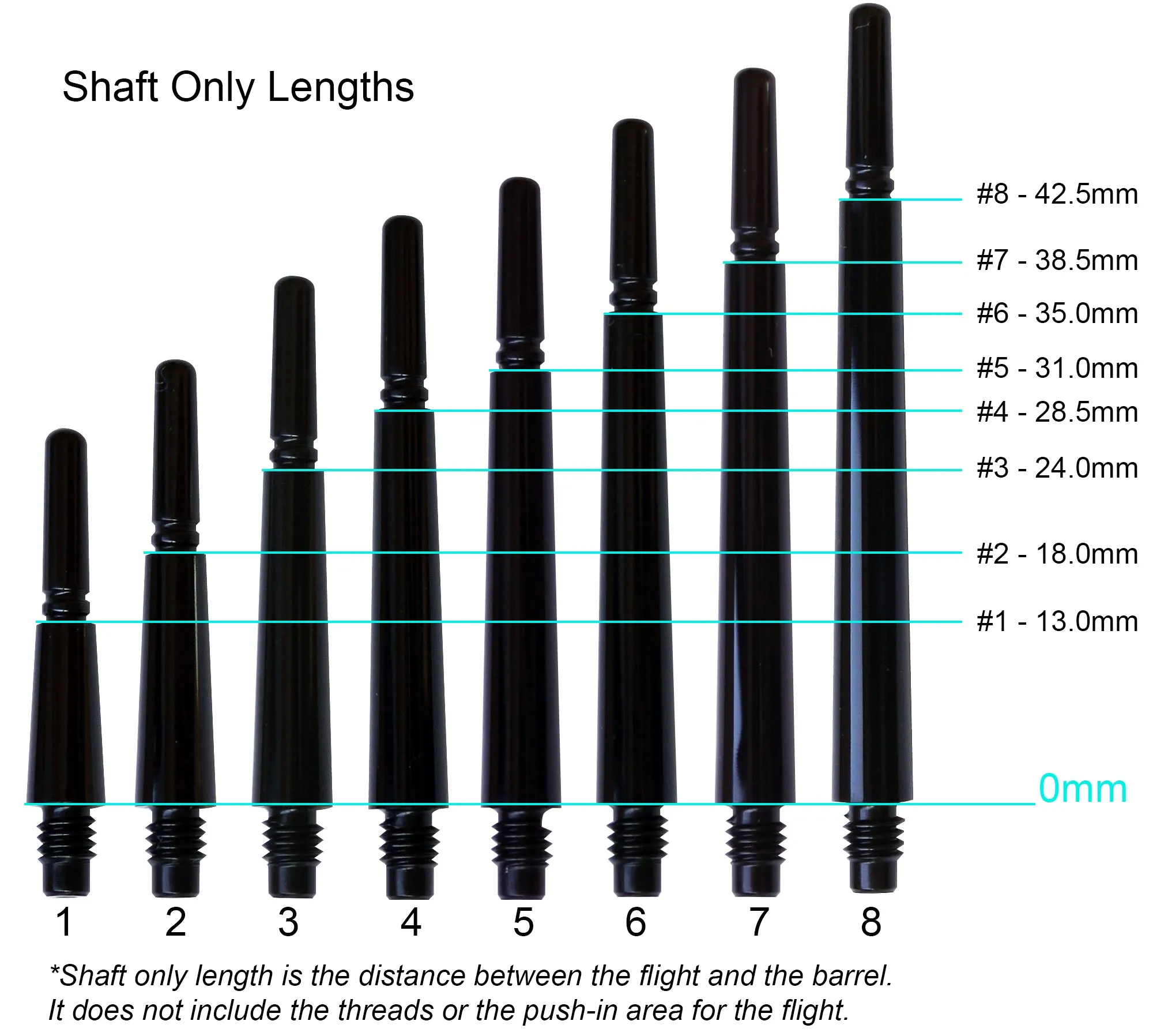 Fit Flight Polycarbonate Normal Blue Spinning Dart Shaft