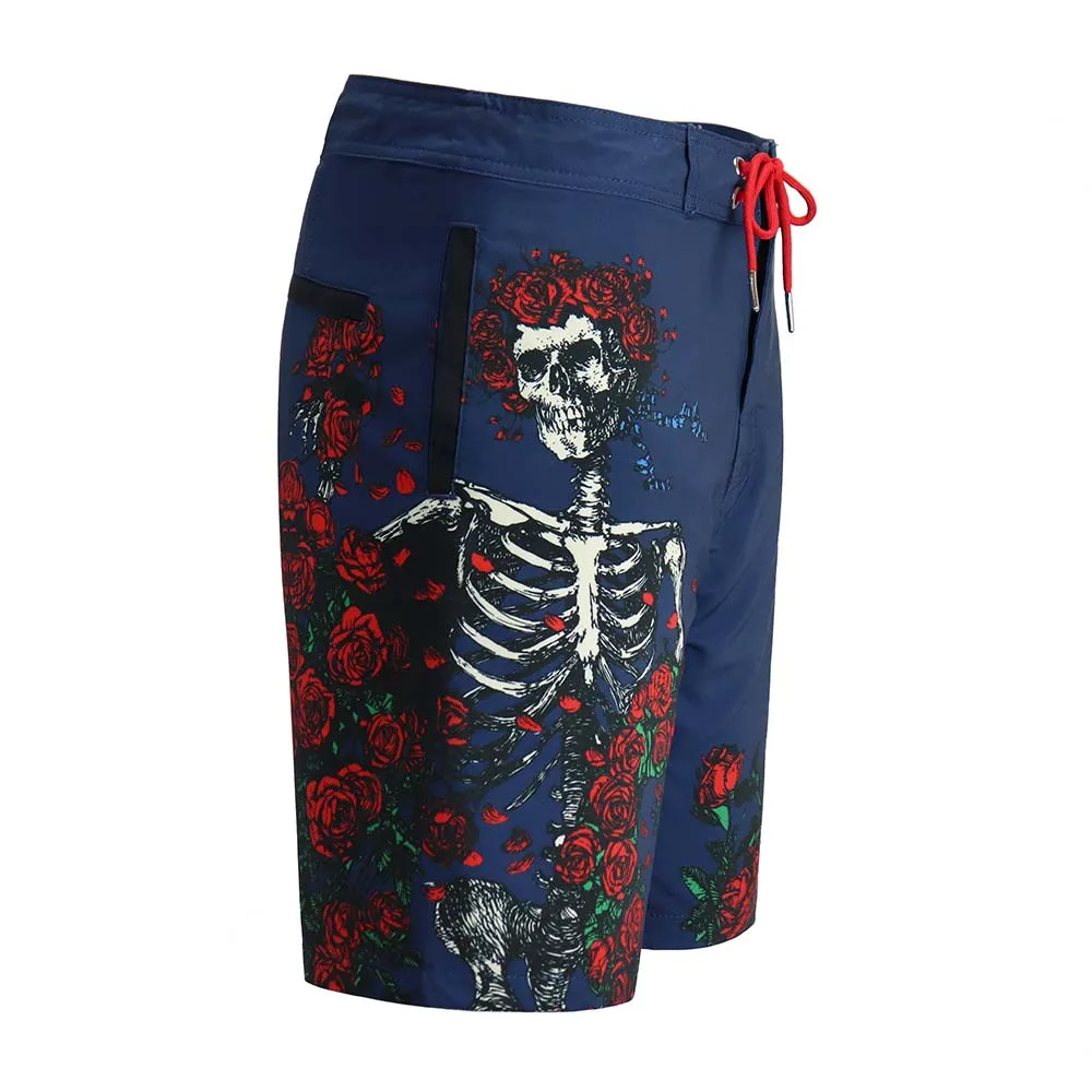 Grateful Dead | Hybrid Board Short | Bertha & Roses Navy