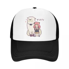 kawaii Anya Forger With Her Lovely Dog Classic Baseball Cap Spy X Family Manga Mesh Net Hat Trucker