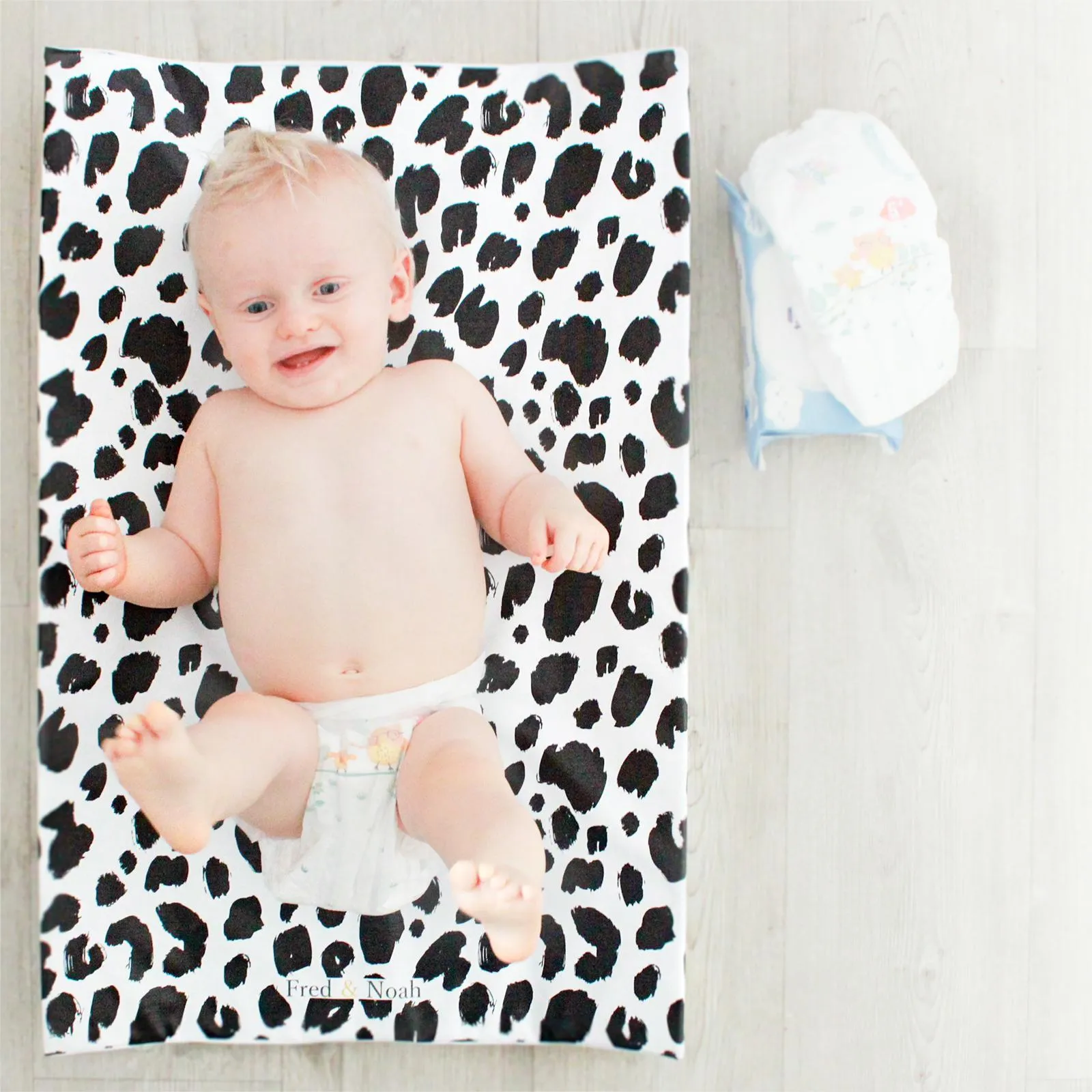 Mono Leopard print Changing Mat (all sizes)