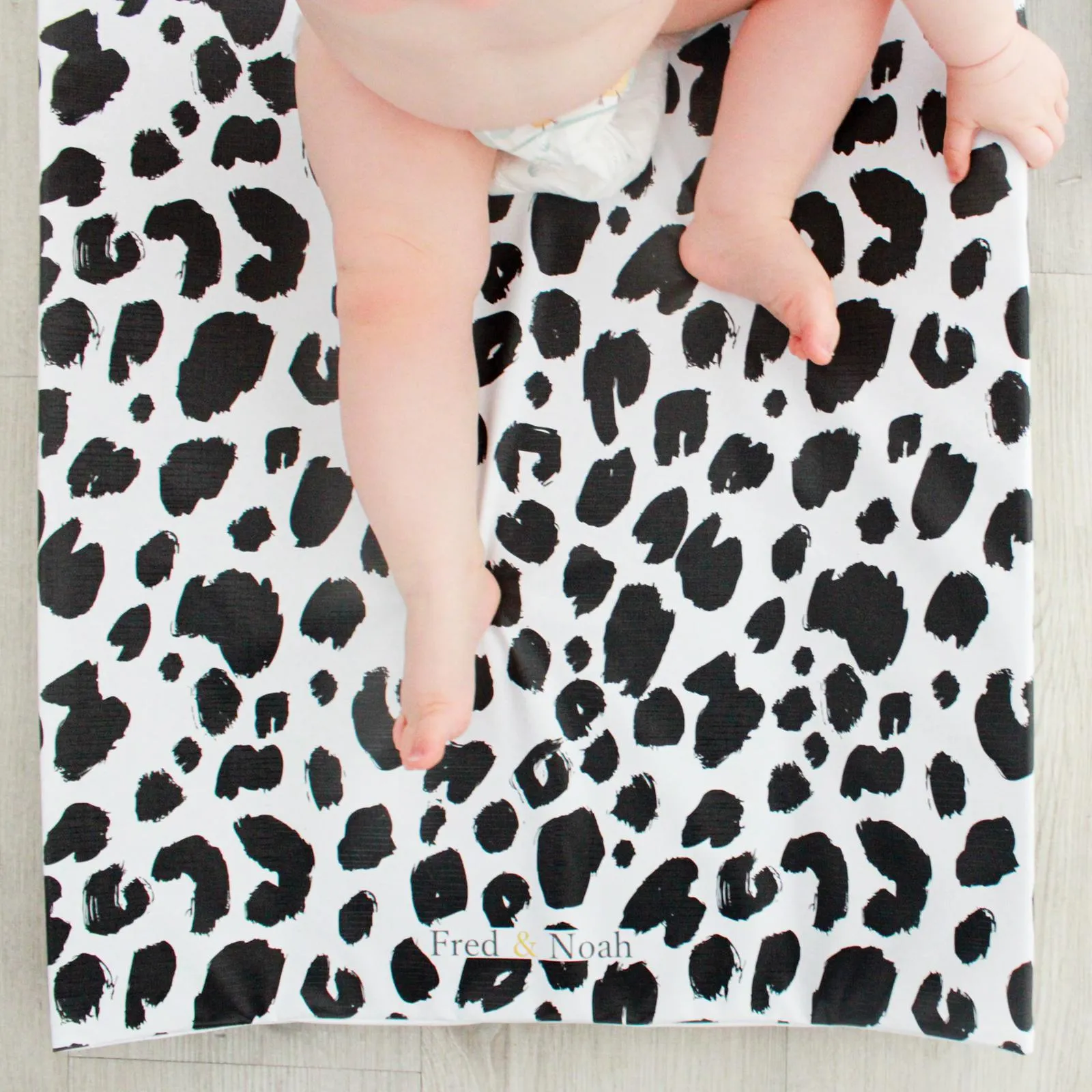 Mono Leopard print Changing Mat (all sizes)