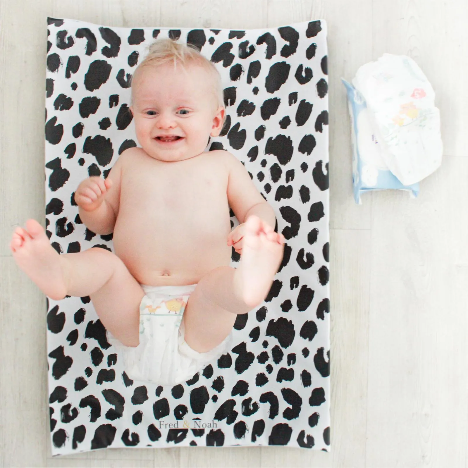 Mono Leopard print Changing Mat (all sizes)