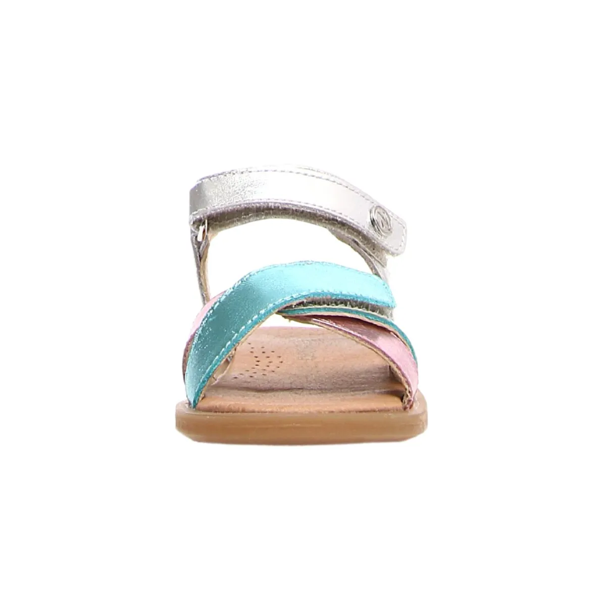 Naturino Girl's (Sizes 27-29) Turquoise/Pink/Silver Sandal