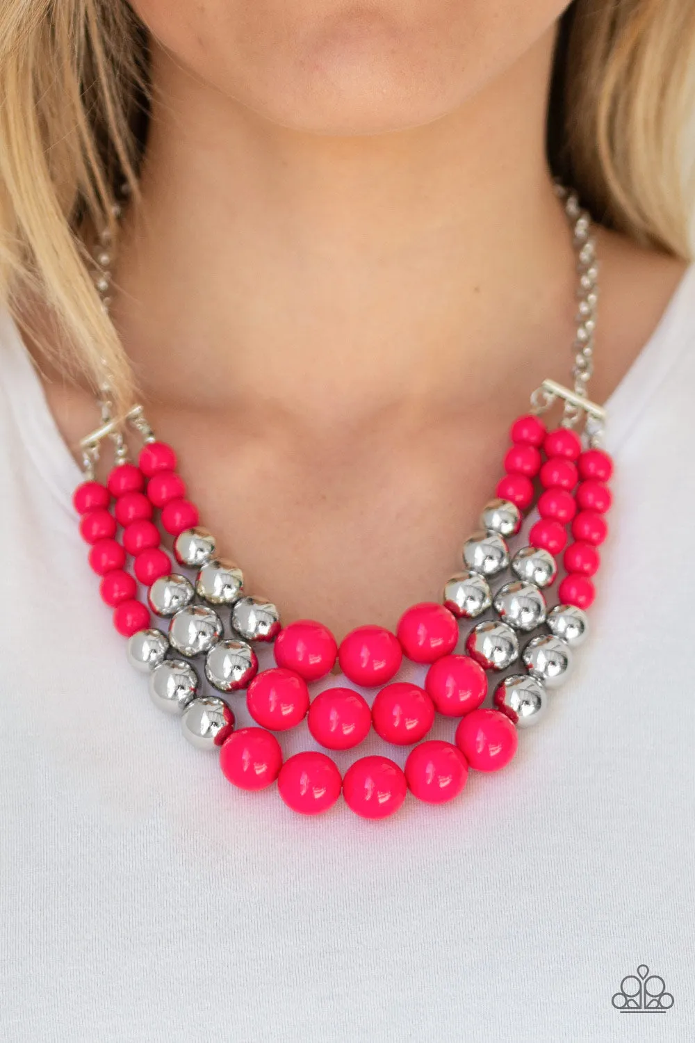 Paparazzi Accessories  - Dream Pop #N24 Box 1 -  Pink Necklace