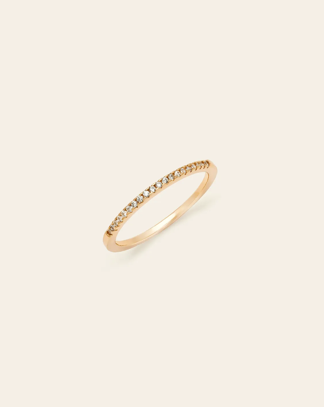 Pave Dainty Band - Gold Vermeil