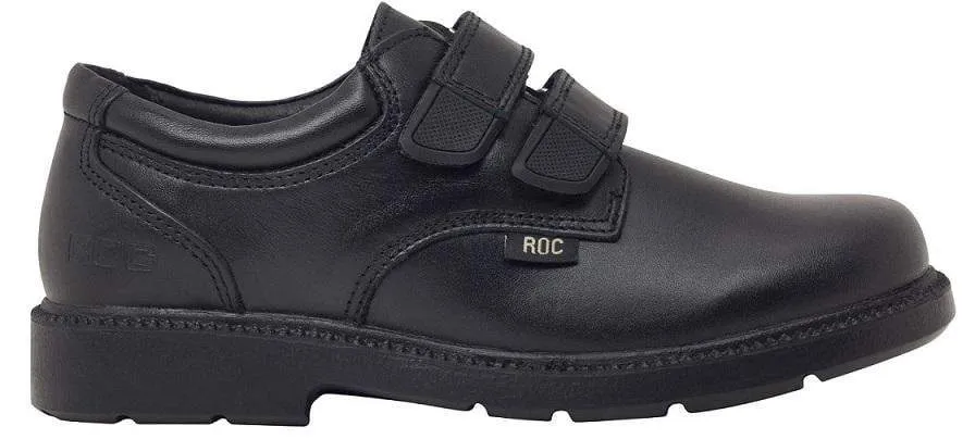 ROC BOOTS JUNIOR JUMUNGI STRAP BLACK LEATHER SCHOOL SHOE