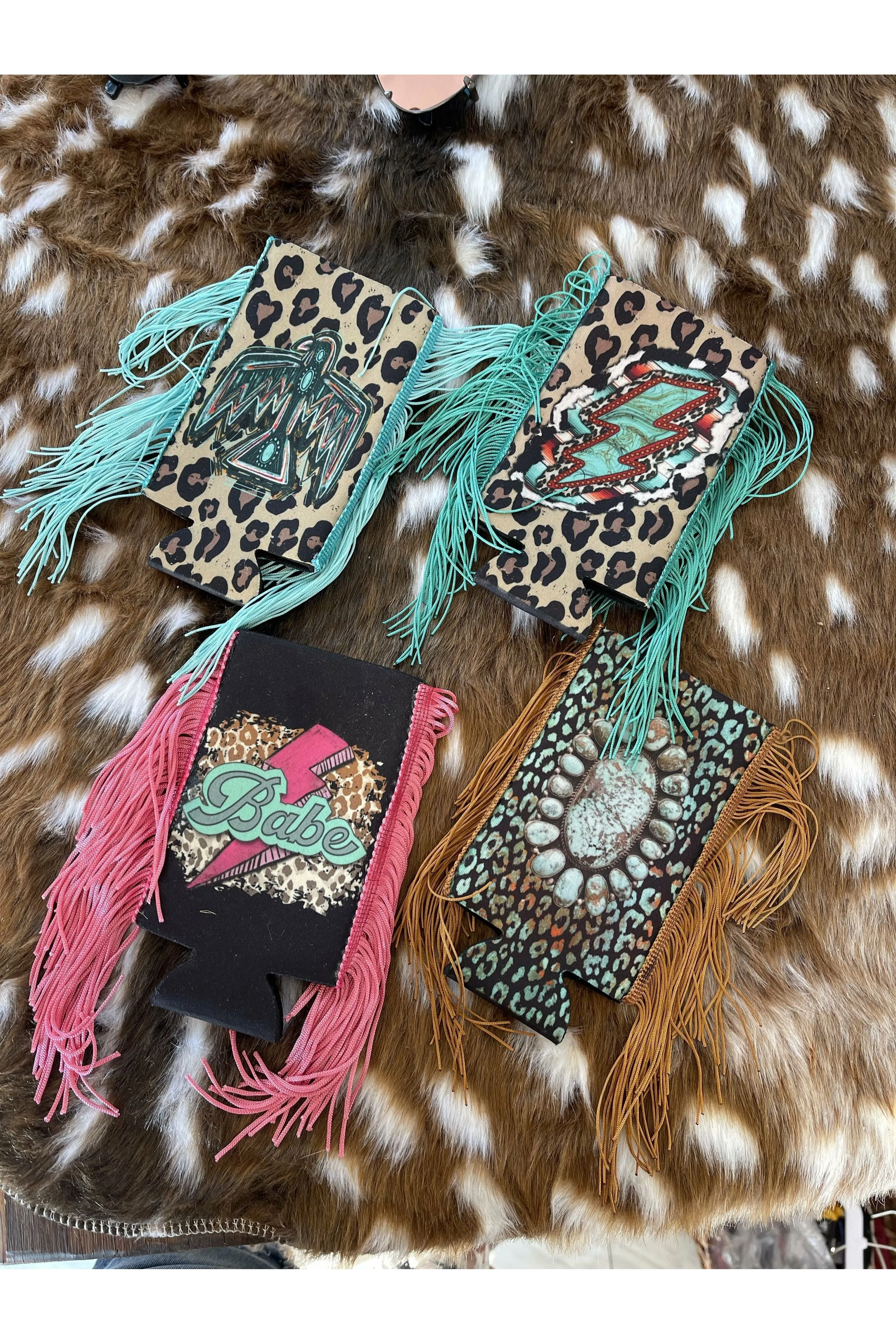 Skinny Fringe Koozies