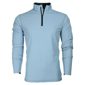 Tate Mockneck Quarter-Zip (Wolf Blue)