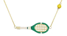 TENNIS PELOTA PISTACHIO GREEN NECKLACE