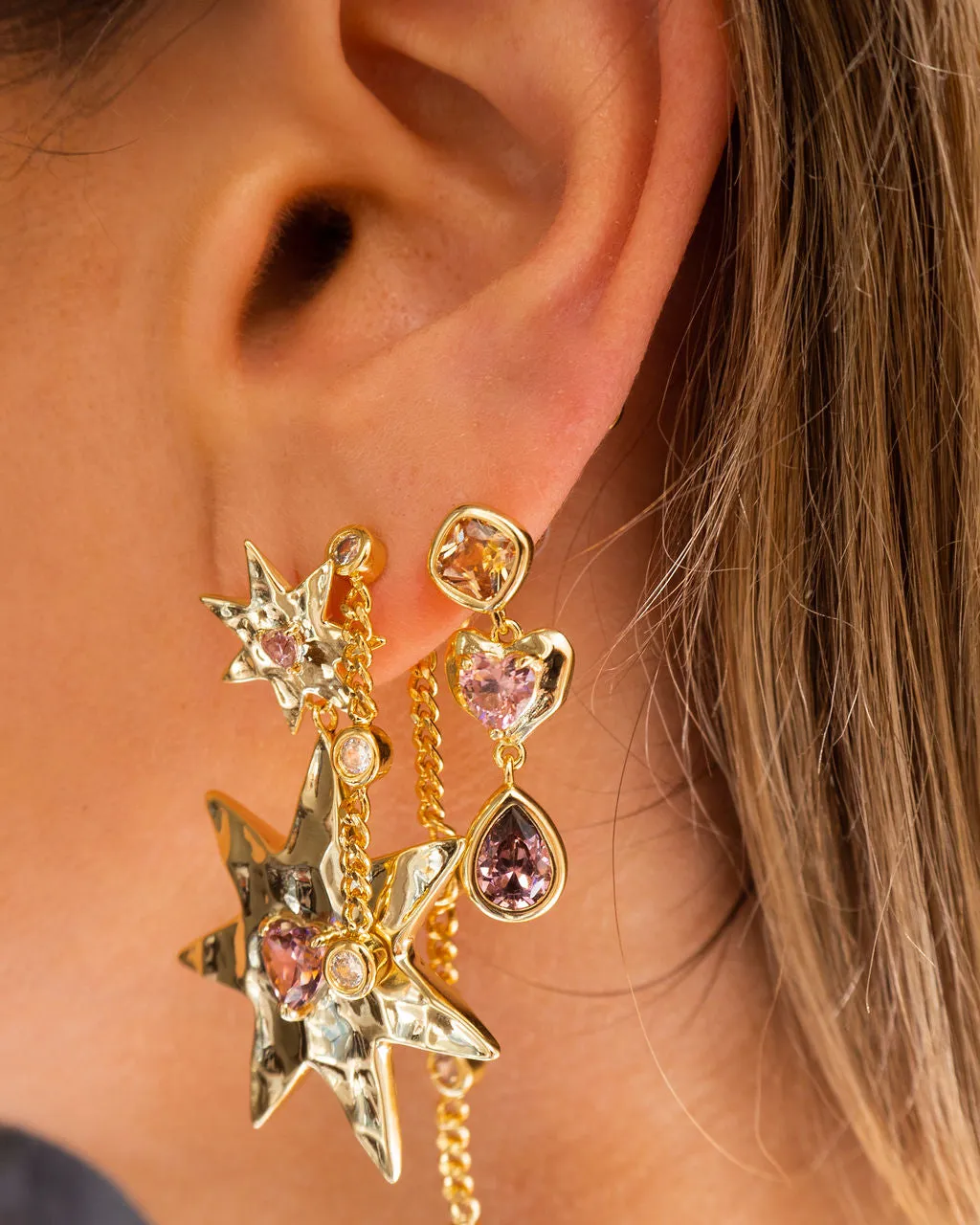 The Starry Stud Statement Earrings