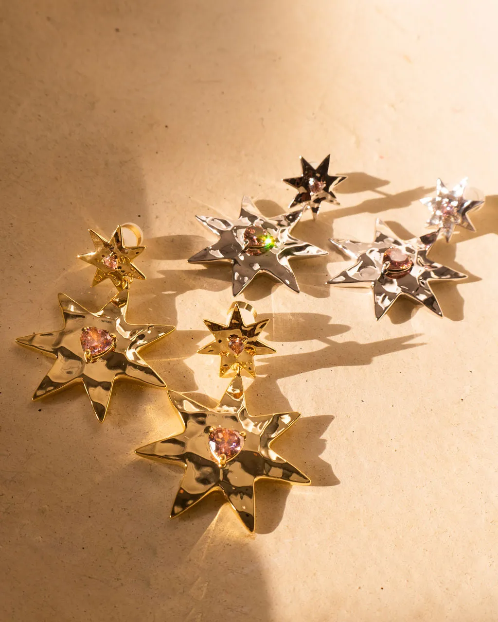 The Starry Stud Statement Earrings