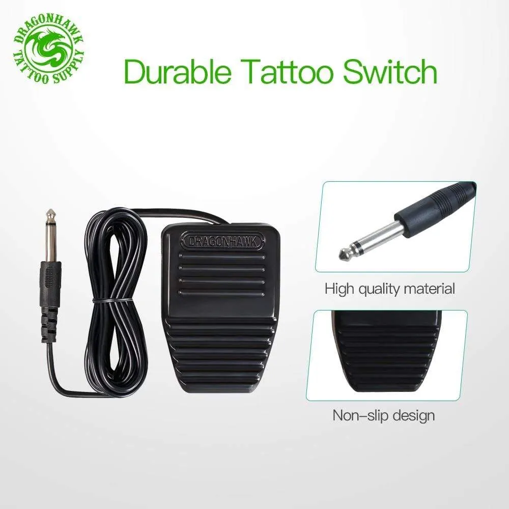 Two Stoke Length Rotary Mast Magi White Tattoo Pen Machine Kit with LCD Power Supply Silicone Case Cartridge Needles Set