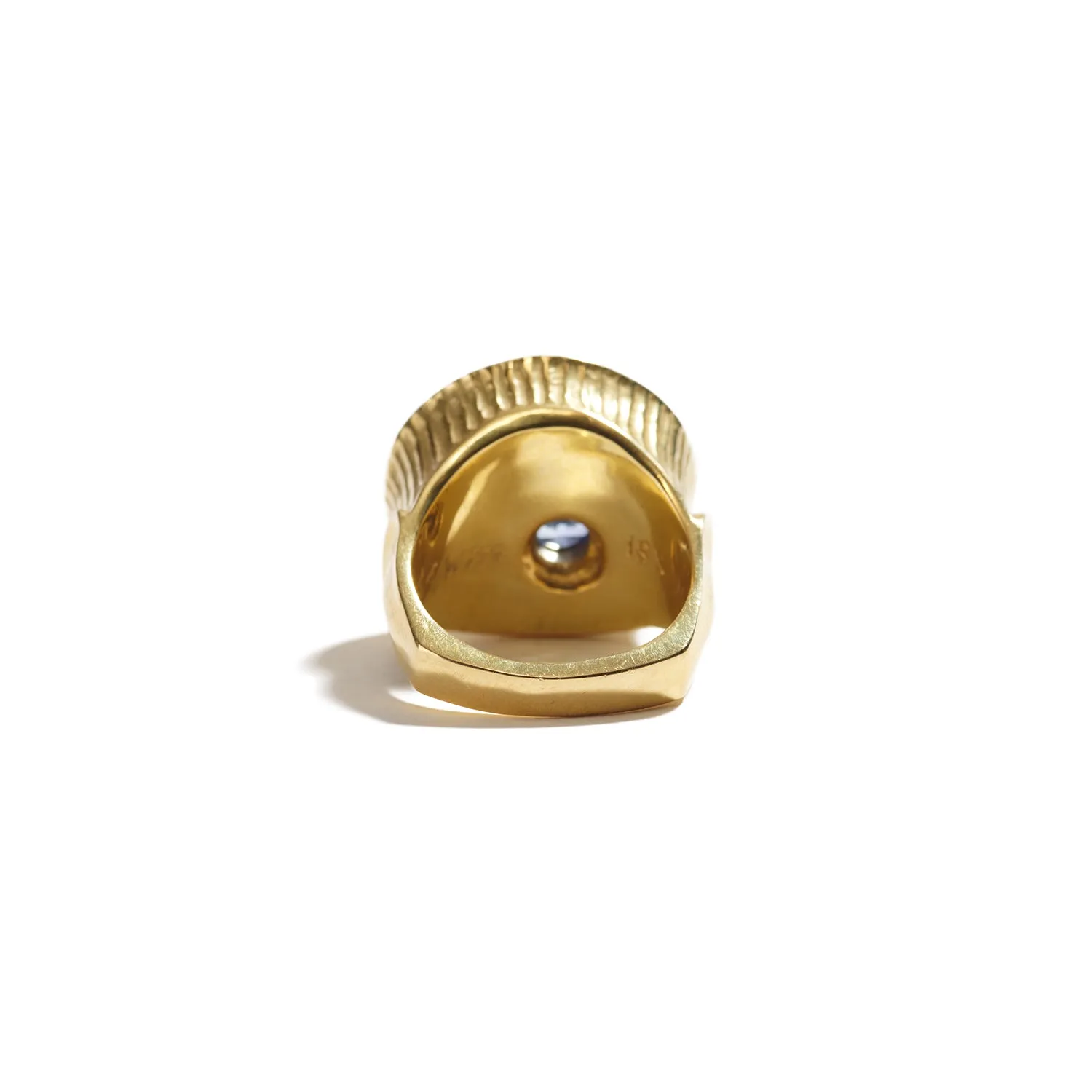 Whirlpool Ring in Gold, Turquoise, and Sapphire